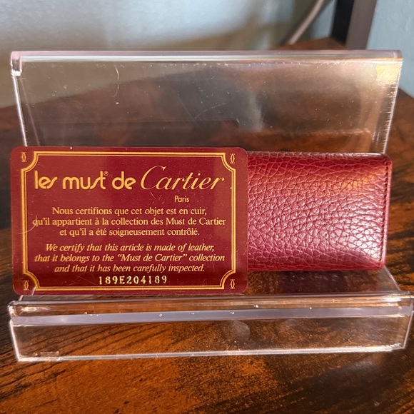 Cartier Burgundy Leather Key Case
